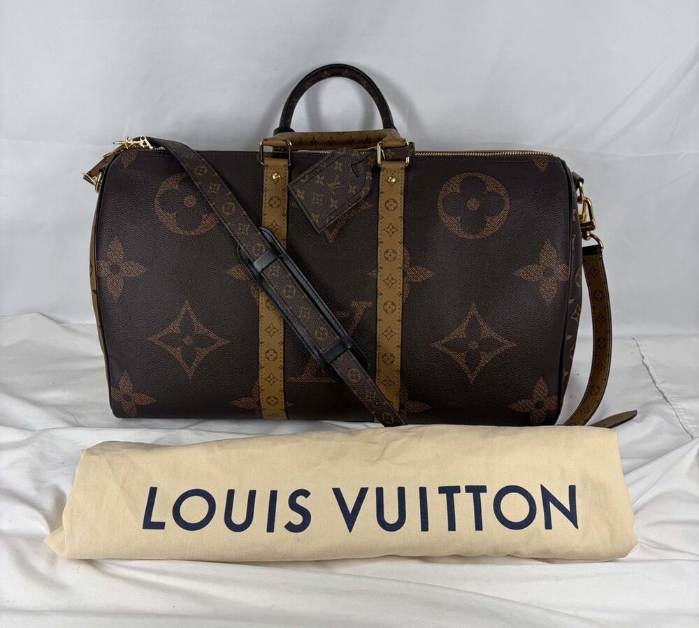 Louis Vuitton reverse monogram giant keepall bandolier 45 SPB JA-371019
